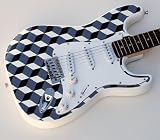 NEW COOL CUSTOM STRAT BODY 3D CUBIC TOP ELECTRIC GUITAR