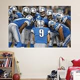 Detroit Lions Fathead Wall Graphic Huddle In Your Face Mural