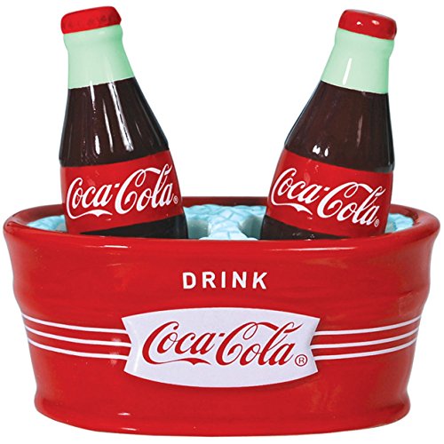 Westland Giftware Magnetic Ceramic Salt and Pepper Shaker Set, 4.5-Inch, Ice Cold Coca-Cola