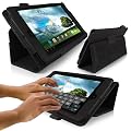 LuvTab� Asus Memo Pad 172 ME172V Tab 'Genius' Tasche Case H�lle (7 Zoll), Mit Aufsteller Funktion, Mit Stylus-Stift (Schwarz)