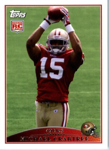 2009 Topps NFL Football ROOKIE Card # 420 Michael Crabtree San Francisco 49ers (RC) - Mint Condition & Shipped In A Protective Screwdown Display Case!