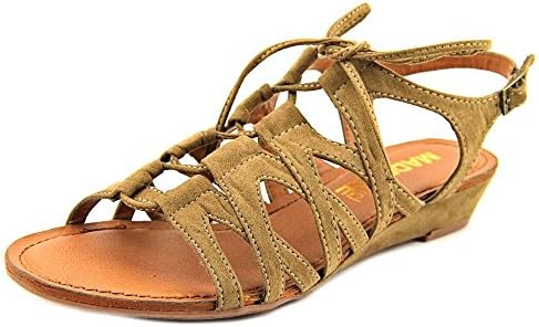 Madeline Girl Women's Suave Sandal,Taupe Textile,US 10 M