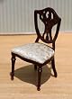 Dollhouse Miniature Round Back Handcarved Mahogany Chair
