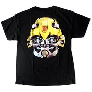 Transformers Movie Bumblebee Face Black Mens T-shirt
