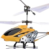 New Genuine Syma S107G 3CH Mini Metal Radio RC Helicopter LED Gyro Indoor Yellow