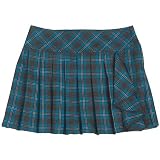 Amy Byer Faux Wrap Plaid Pleat Skirt