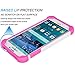 Tekcoo Galaxy S5 Case, [Tmajor] Sturdy [Pink/White] Shock Absorbing Hybrid Rubber Plastic Impact Defender Rugged Slim Hard Case Cover Bumper for Samsung Galaxy S5 S V I9600 GS5 All Carriers