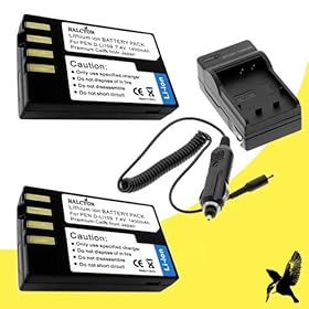 Two Halcyon 1400 mAH Lithium Ion Replacement Battery and Charger Kit for Pentax K-30 16.3 Megapixel Digital SLR Camera and Pentax D-LI109
