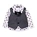 LvYinLi US Baby Boys 4 Pieces Bowtie Gentleman Long sleeve shirt Vest With Pants