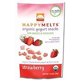 HAPPYMETLS Organic Yogurt Snacks for Babies and Toddlers, Strawberry, 1-Ounce Pouch (Pack of 8)