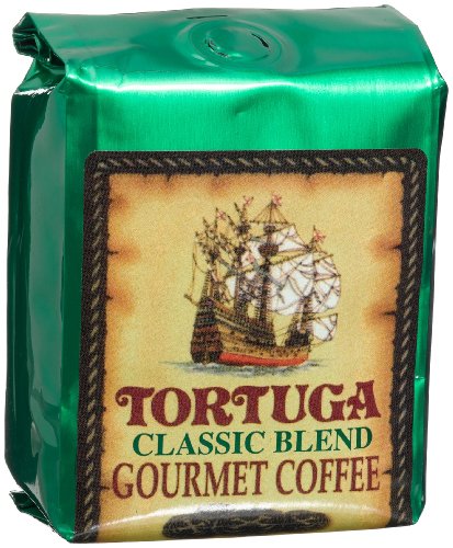 Tortuga Classic Blend Gourmet Ground Coffee, 8-Ounce Bags (Pack of 4)