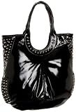 SR SQUARED by Sondra Roberts Studded Tote,Black,one size