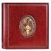 Fiori Italian Leather Photo Album / Wedding Album / Scrapbook, Embossed with Hand Painted Flowers, Gift Boxed, 14x14"