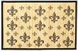 Laser Printed Split Bamboo Fleur De Lis Placemat 18" x 12" Set / 6