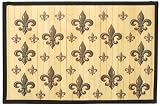 Laser Printed Split Bamboo Fleur De Lis Placemat 18 x 12 Set / 6
