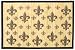 Laser Printed Split Bamboo Fleur De Lis Placemat 18" x 12" Set / 6