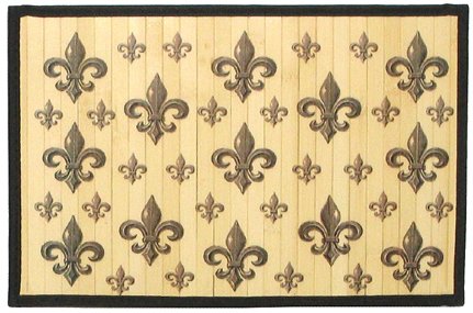 Laser Printed Split Bamboo Fleur De Lis Placemat 18
