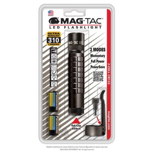  Maglite Mag-Tac Matte Black LED Flashlight Ultra Bright 310 Lumens SG2LRE6 
