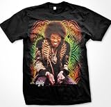 Jimi Hendrix Woodstock Psychedelic Design Mens T-shirt, Radio Days Officially Licensed Jimi Hendrix Men's Shirt