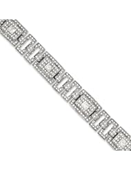Sterling Silver Pave Cz Bracelet, Best Quality Free Gift Box Satisfaction Guaranteed