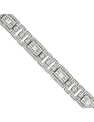 Sterling Silver Pave Cz Bracelet