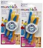 Munchkin Click Lock Replacement Straws, Blue/Orange, 4-Count