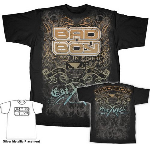 Bad Boy Mixed Martial Arts MMA Fighting THRASHER Adult Black T-shirt Tee Shirt