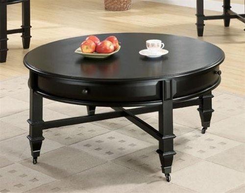 Austine Coffee Table in Black Finish by Coaster Furniture