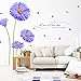 Woooow DIY Blue flowers Removable Mural PVC Wall Art Decal Sticker