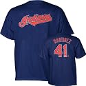 Victor Martinez Majestic Player Name and Number Navy Cleveland Indians Youth T-Shirt