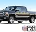 Made In USA! TYGER Fit 2014-2015 Chevrolet/GMC Silverado/Sierra Crew Cab Rear Door is 27'' Only No Curve 4PC Stainless Steel Chrome Window Sill Trim Overlay