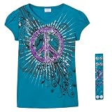 Girls' Xhilaration® Short-Sleeve V-Neck Top - Blue