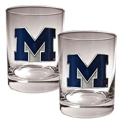 Michigan Wolverines NCAA 2pc Rocks Glass Set by Great American Products