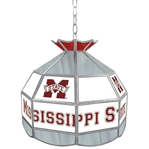 Trademark Mississippi State U stained glass Tiffany lamp - 16-inch