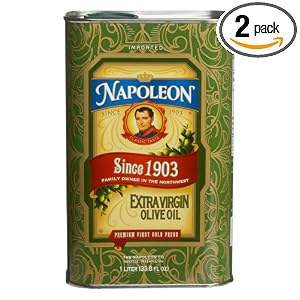 Napoleon Extra Virgin Olive Oil Commemorative Tin, 33.8-Ounce Tins (Pack of 2) by Napoleon