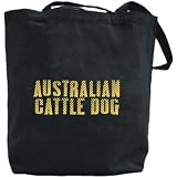 Canvas Tote Bag Black Australian Cattle Dog Dog