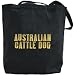 Canvas Tote Bag Black  Australian Cattle Dog  Dog