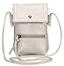 CASY MALL Universal Multifunctional Synthetic Leather Mini Crossbody Phone Bag with Shoulder Strap for iPhone 7,iPhone 7 Plus,Samsung Note 7, HTC, Nokia Lumia,BlackBerry,LG and Device under 5.5 Inch Silver