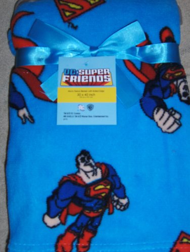  Superman & Shield Comic Little Boy Blue Soft Baby Blanket for Boy TM & DC Comics
