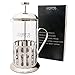 French Press 34 OZ – This Coffee Press Features A Stainless Steel Coffee Plunger And Carafe Holder Making This A Durable And Stylish Teapot Press