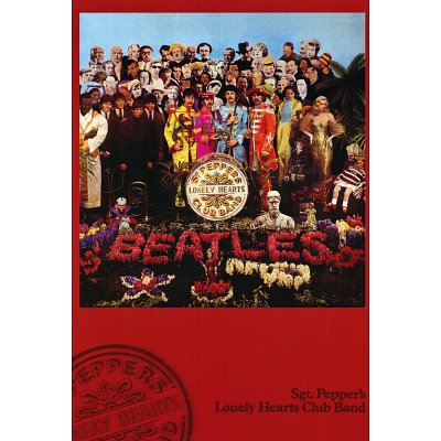 Cover image : The Beatles (Sgt. Pepper's Lonely Hearts Club Band, Red) Music Poster Print - 24x36 Poster Print, 24x36 Poster Print, 24x36