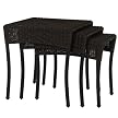 Home Madaga 2008 Wicker Nesting Tables Set of 3