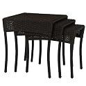 Home Madaga 2008 Wicker Nesting Tables Set of 3