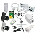 Skque Apple Ipod Touch 2G Black + Clear Silicone Skin Case + Clear Crystal Case + USB Data Cable + Speaker System Dock + Screen Protector + Fish Bone Black Earphone Holder + Headphone + USB Car Charger + USB Wall Charger + FM Transmitter + Auxiliary Cable + Lan