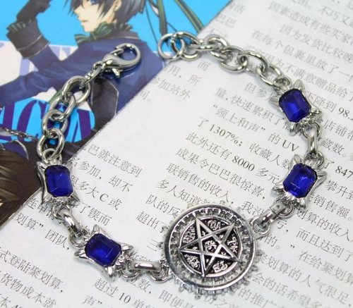 New Yamasaki Kuroshitsuji Black Butler Ciel Phantomhive Cosplay Bracelet