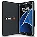 Galaxy S7 Edge Case, Cellto PU Leather Wallet [Black] Cover Stand and Reversible Magnetic Flap Flip Cover for Samsung Galaxy S7 Edge