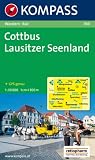 Cottbus - Lausitzer Seenland 1 : 50 000: Wanderkarte mit Radrouten. GPS-genau