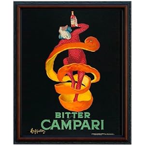 Bitter Campari by Leonetto Cappiello. Vintage Advertising Framed Poster (22 x 18