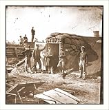 Civil War Photo (M): Fort Burnham Va. (the former Confederate Fort Harrison). Federal soldiers in front