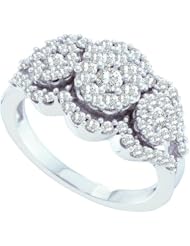 1.00CTW DIAMOND FLOWER RING